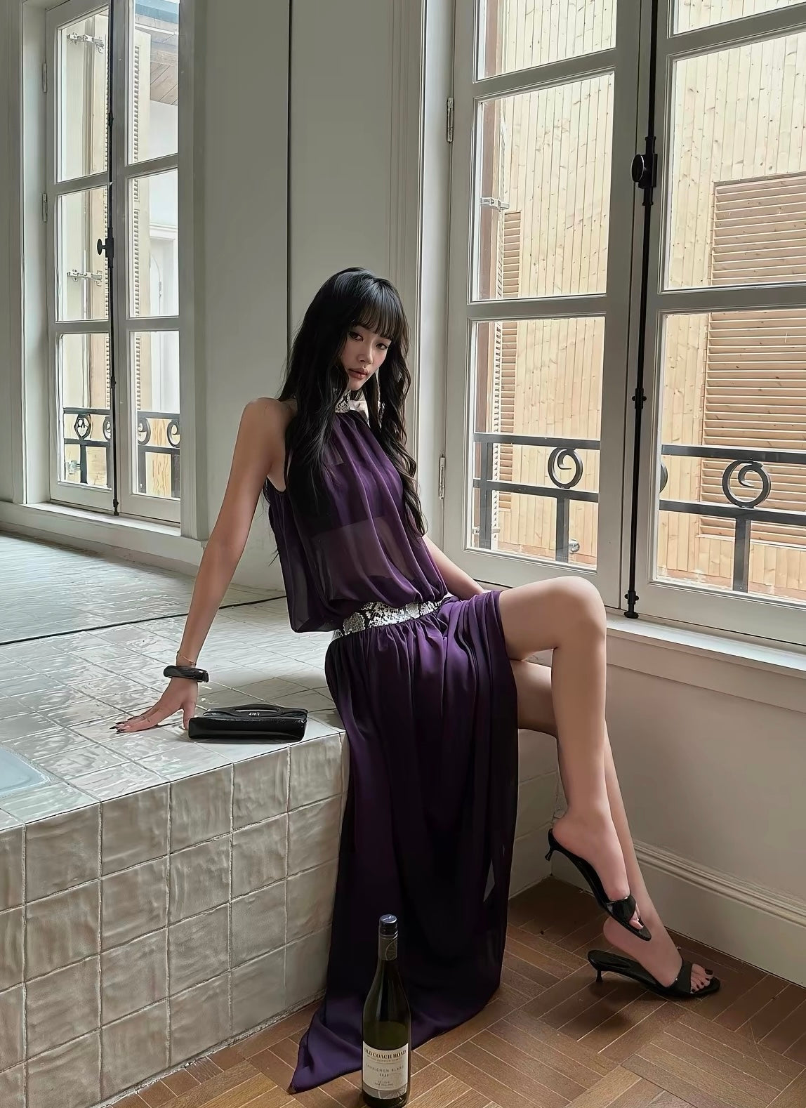 Serpentine Plum Dress