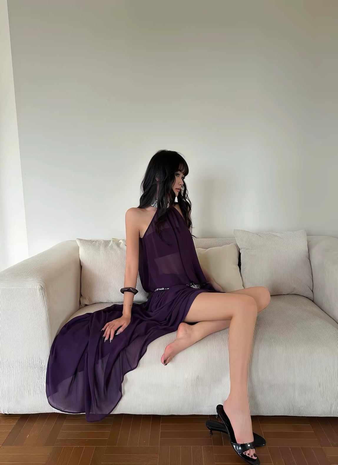 Serpentine Plum Dress