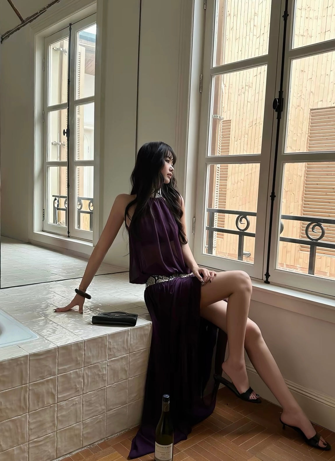 Serpentine Plum Dress