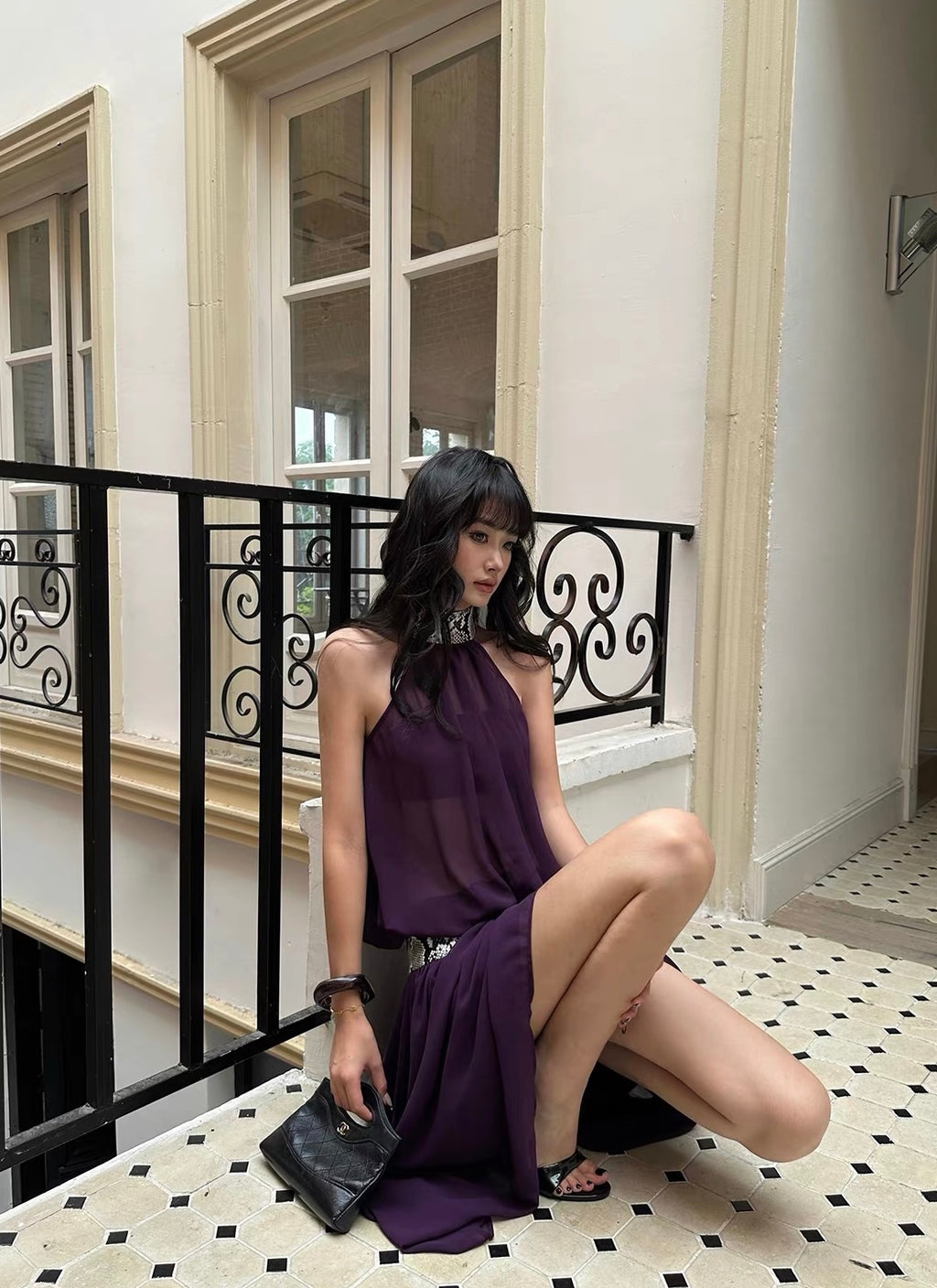 Serpentine Plum Dress