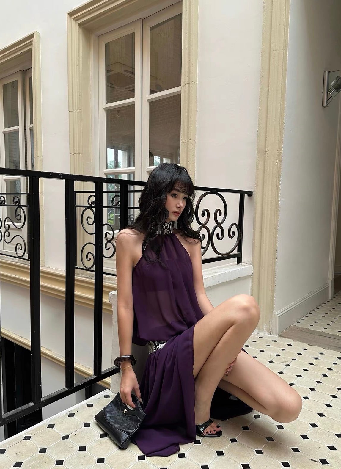 Serpentine Plum Dress