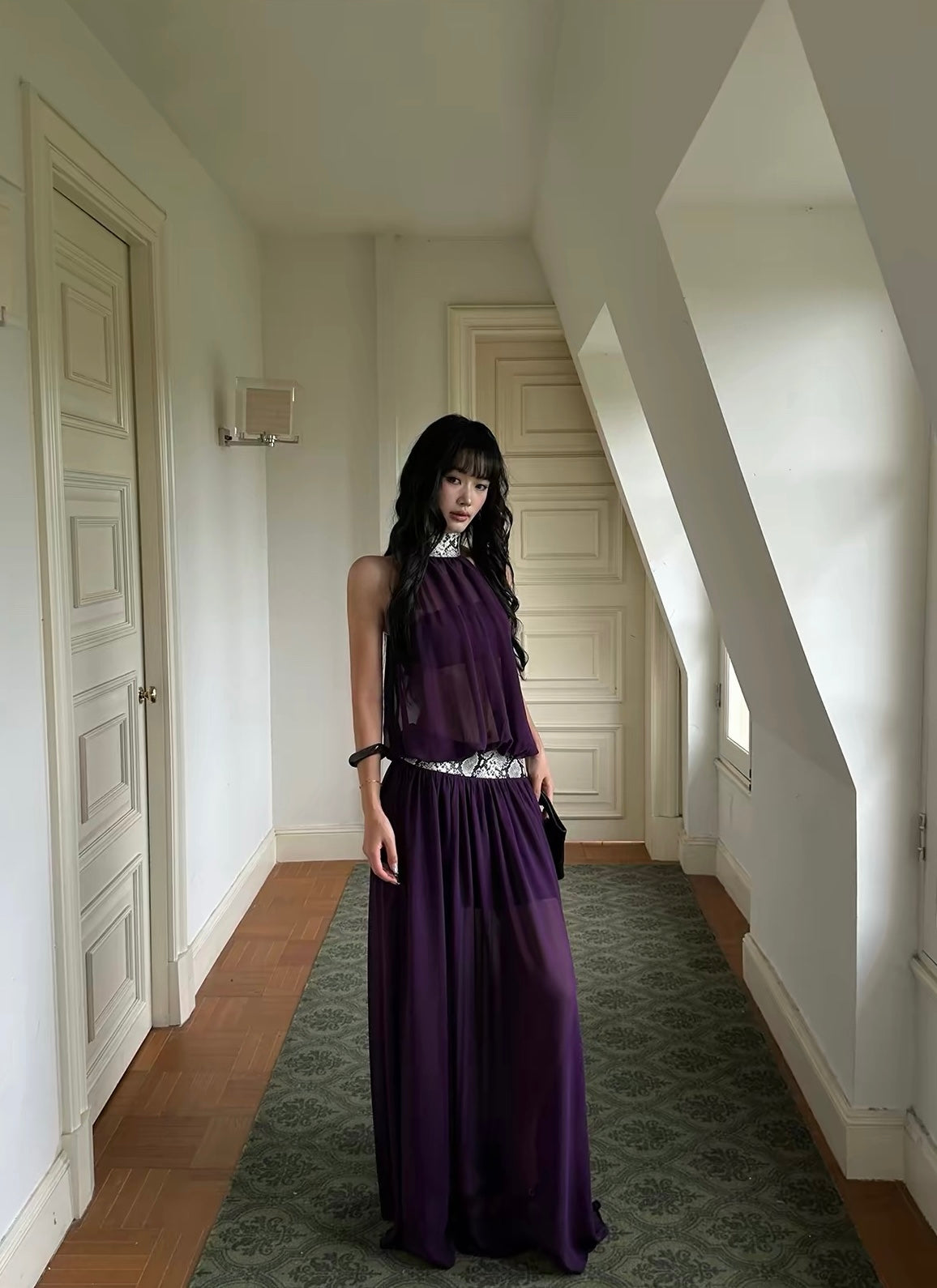 Serpentine Plum Dress